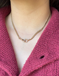 15k Solid Gold Detailed Double Curb Watch Chain