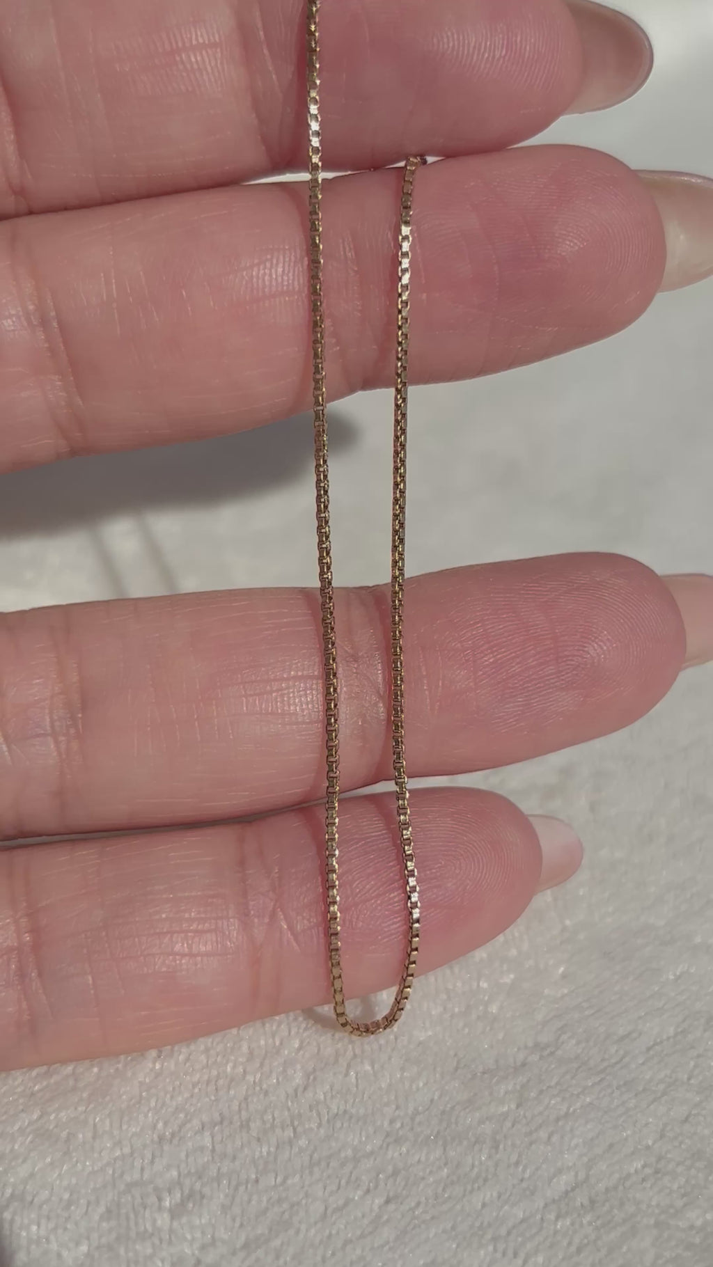 10k Solid Gold Box Chain Bracelet